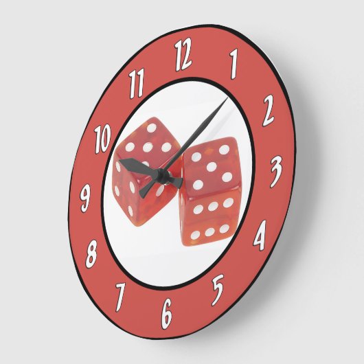 Spielende Würfel-Wanduhr Große Wanduhr (Winkel)