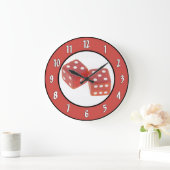 Spielende Würfel-Wanduhr Große Wanduhr (Zuhause)