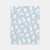 Spielende Ziegen - Babyblau Fleecedecke (Vorderseite)