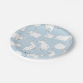Spielende Ziegen - Babyblau Pappteller (Schrägansicht)