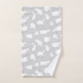 Spielende Ziegen - Grau Badhandtuch Set (Handtuch)