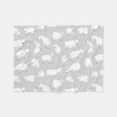 Spielende Ziegen - Grau Fleecedecke (Vorderseite (Horizontal))