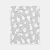 Spielende Ziegen - Grau Fleecedecke (Vorderseite)