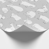 Spielende Ziegen - Grau Geschenkpapier (Ecke)