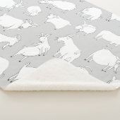 Spielende Ziegen - Grau Sherpadecke (3/4)