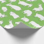 Spielende Ziegen - Grün Geschenkpapier (Ecke)