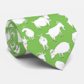 Spielende Ziegen - Grün Krawatte (Gerollt)
