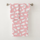 Spielende Ziegen - Rosa Badhandtuch Set (Insitu)