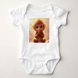 Spielender Affe auf Lotus - Baby Bodysuit Baby Strampler