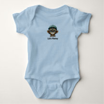 Spielender Baby-Affe mit Green Hat Funny-Cartoon