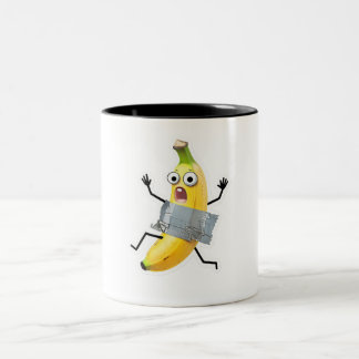 Spielender Bananenproduktband-Cartoon Zweifarbige Tasse