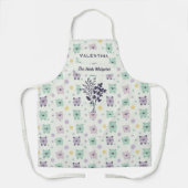 Spielender Bär mit Kräuterbär Silhouette - Küchen Schürze (Vorderseite)