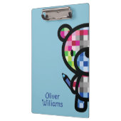 Spielender Bärenkind Individuelle Name Klemmbrett (Links)