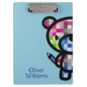 Spielender Bärenkind Individuelle Name Klemmbrett (Vorderseite)