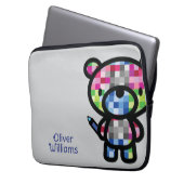 Spielender Bärenkind Individuelle Name Laptopschutzhülle (Vorderseite Links)