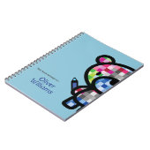 Spielender Bärenkind Individuelle Name Notizblock (Linke Seite)