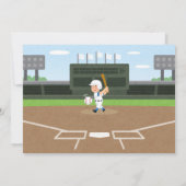 Spielender Baseball-Geburtstag Einladung (Rückseite)