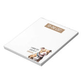 Spielender brauner Pit Bull Dog Lover Notizblock (Rotiert)