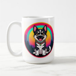 Spielender Cartoon Dog Kaffeetasse