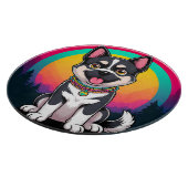 Spielender Cartoon Dog Schneidebrett (Ecke)