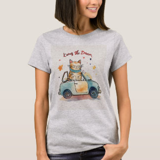 Spielender Cat Cartoon Graphic T - Shirt