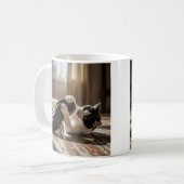 Spielender Cat Shoe Fun Kaffeetasse (Vorderseite Links)