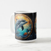 Spielender Delfin Kaffeetasse (Vorderseite Links)