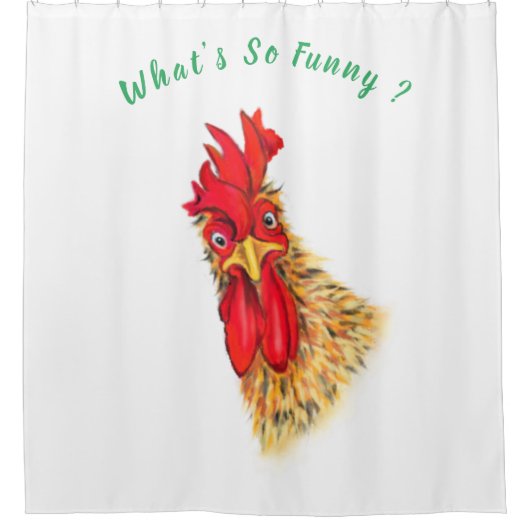 Spielender Duschvorhang überrascht neugierig Roost (Vorderseite)