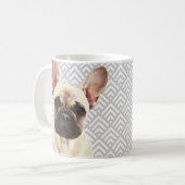 Spielender französischer Bulldog Kaffeetasse (Vorderseite Links)