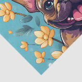 Spielender französischer Bulldog Seidenpapier (Ausschnitt)