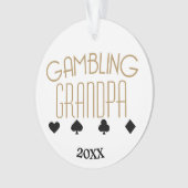 Spielender Großvater Ornament (Vorderseite)