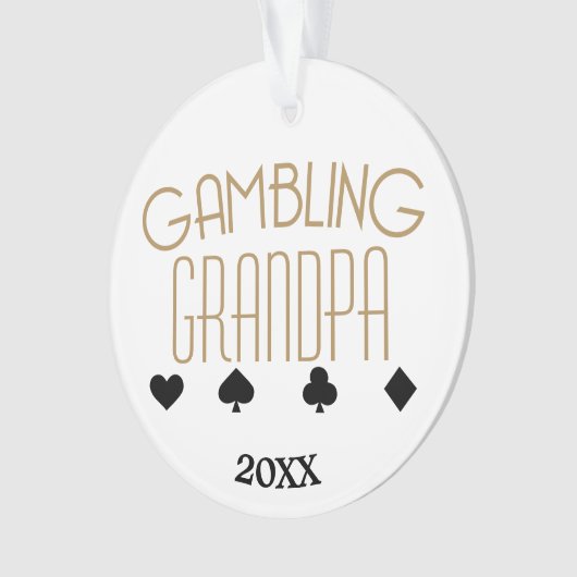 Spielender Großvater Ornament (Vorderseite)