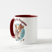 Spielender Hund Tasse (Vorderseite Links)