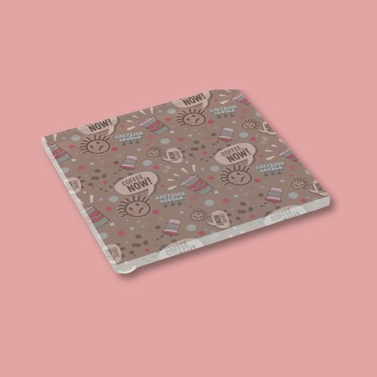 Spielender Kaffee jetzt Mocha Muster Glasuntersetzer