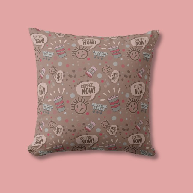 Spielender Kaffee jetzt Mocha Muster Kissen (Von Creator hochgeladen)