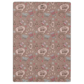 Spielender Kaffee jetzt Mocha Muster Klemmbrett (Rückseite)