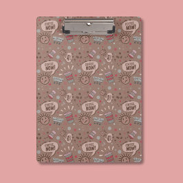 Spielender Kaffee jetzt Mocha Muster Klemmbrett