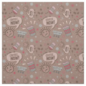 Spielender Kaffee jetzt Mocha Muster Stoff (Muster)