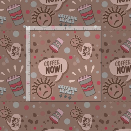 Spielender Kaffee jetzt Mocha Muster Stoff