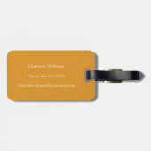 Spielender NYC Icons Muster Gelber Name Gepäckanhänger (Rückseite horizontal)