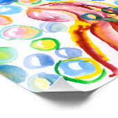 Spielender Oktopus Print Fotodruck (Ecke)