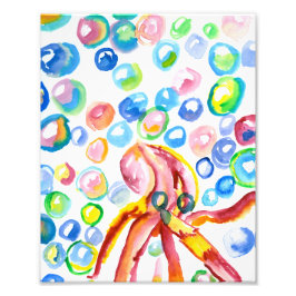 Spielender Oktopus Print Fotodruck