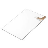 Spielender orangefarbener und weißer Tisch Notizblock (angewinkelt)