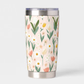 Spielender Ostermuster 20oz Thermal Tumbler Thermobecher (Rückseite)