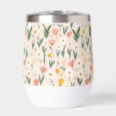 Spielender Ostermuster Wine Tumbler (Vorderseite)