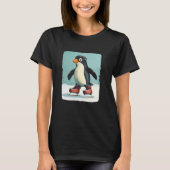 Spielender Pinguin in Skaten Shoes Graphic for Win T-Shirt (Vorderseite)