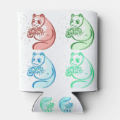 Spielender Pop Art Panda Bear Dosenkühler (Rückseite)