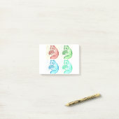 Spielender Pop Art Panda Bear Post-it Klebezettel (Auf Schreibtisch)