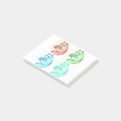 Spielender Pop Art Panda Bear Post-it Klebezettel (angewinkelt)