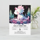 Spielender prähistorischer Kindergeburtstag Einladung (Stehend Vorderseite)